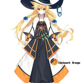 萌萌的发条橙子看板娘