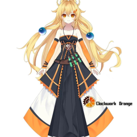 萌萌的发条橙子看板娘